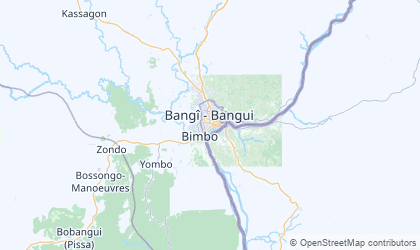 Mapa de Bangui