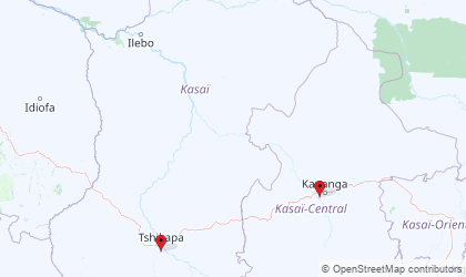 Mapa de Kasaï-Occidental