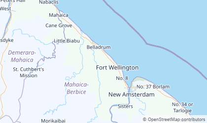 Mapa de Mahaica-Berbice