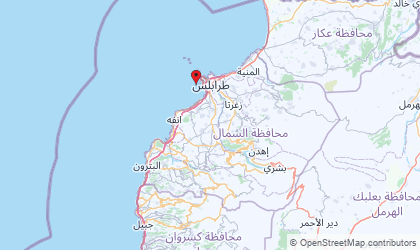 Mapa de Liban-Nord
