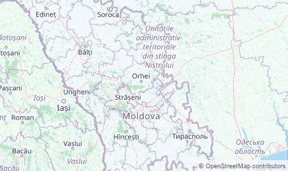 Mapa de Moldavia central