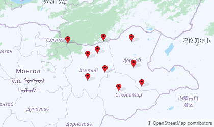 Mapa de Mongolia Este