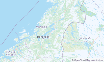 Mapa de Trøndelag