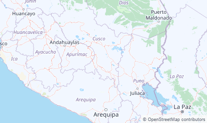 Mapa de Sierra Sur y Altiplano