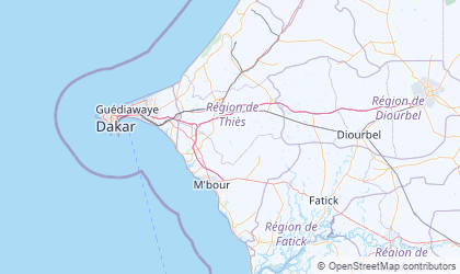 Mapa de Thiès
