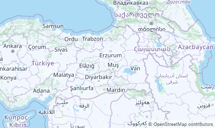 Mapa de Anatolia oriental