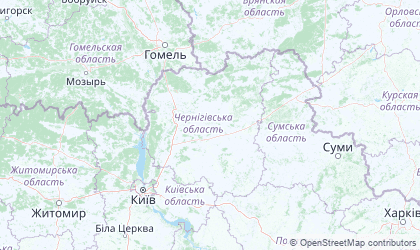 Mapa de Chernihiv