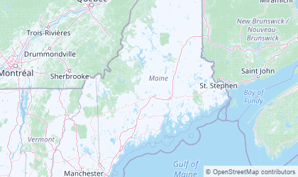 Mapa de Maine