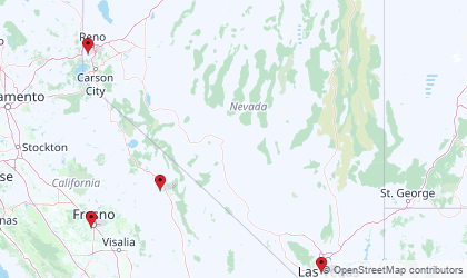 Mapa de Nevada