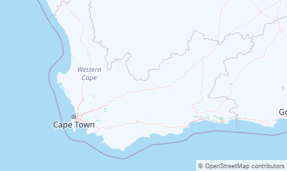 Mapa de Western Cape