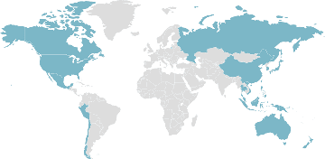 Mapa de los países miembros: APEC - Foro de Cooperación Económica Asia-Pacífico