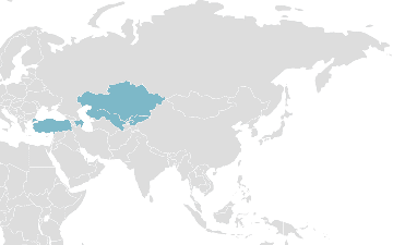 Mapa de los países miembros: Consejo turco