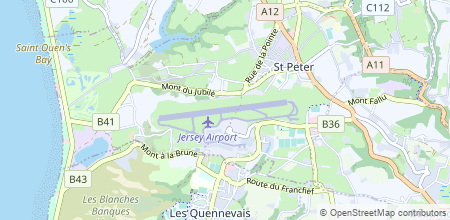 Jersey Airport en el mapa