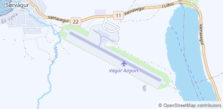 Vagar Airport en el mapa