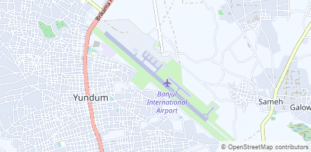 Banjul International Airport en el mapa
