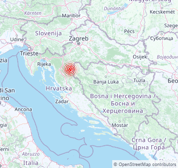 Terremotos recientes en Croacia