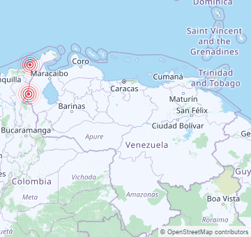 Terremotos recientes en Venezuela
