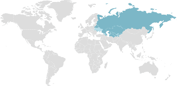 Mapa de los países miembros: CEI - Comunidad de Estados Independientes