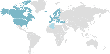 Mapa de los países miembros: OTAN - Organización del Tratado del Atlántico Norte