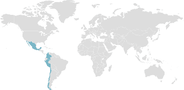 Mapa de los países miembros: Alianza del Pacífico
