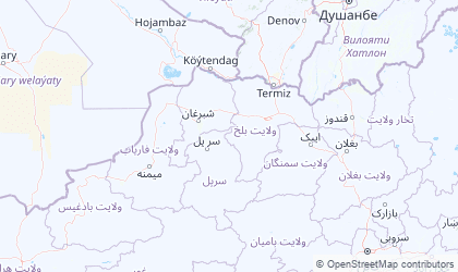 Mapa de Afganistán Noroeste