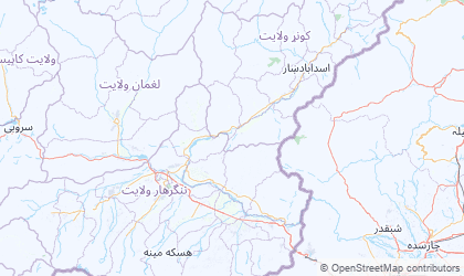 Mapa de Afganistán Este