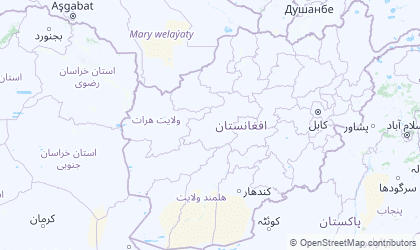 Mapa de Afganistán Oeste