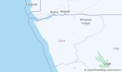 Mapa de Zaire