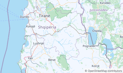 Mapa de Elbasan