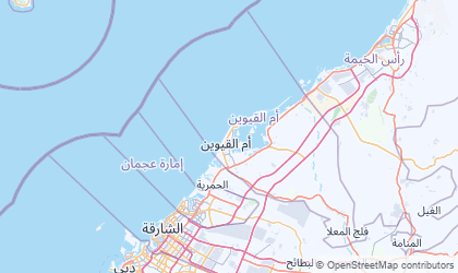 Mapa de Umm al Qaywayn