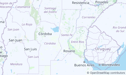 Mapa de Argentina Centro