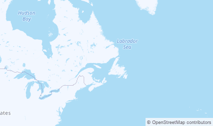 Mapa de Newfoundland and Labrador