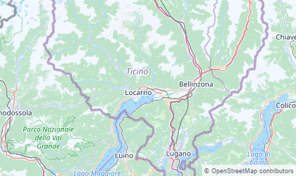 Mapa de Ticino