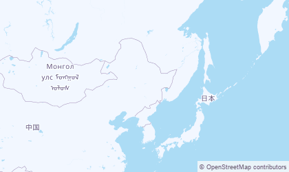 Mapa de Noreste de China (Dōngběi)