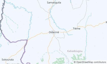 Mapa de Denguélé