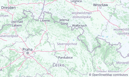 Mapa de Královéhradecký