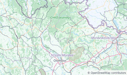 Mapa de Olomoucký