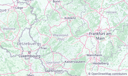 Mapa de Renania-Palatinado