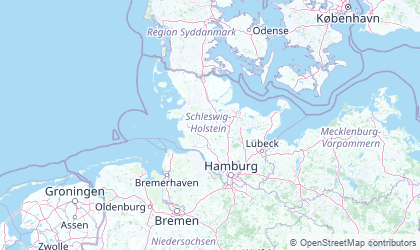 Mapa de Schleswig-Holstein
