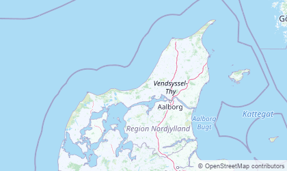 Mapa de Norte de Dinamarca