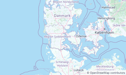Mapa de Jutlandia del Sur