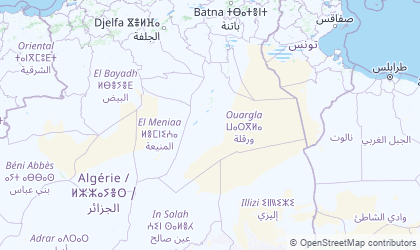 Mapa de Argelia Oriental