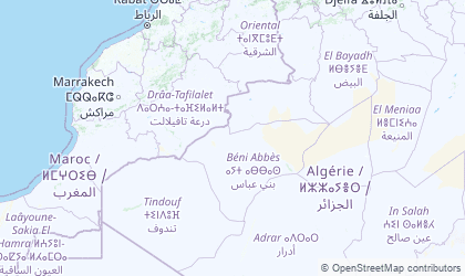 Mapa de Argelia Oeste