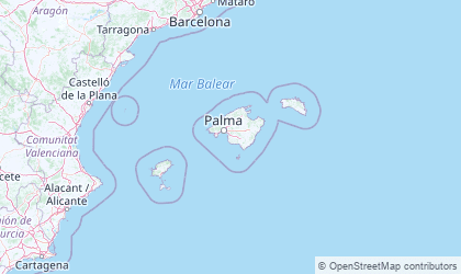 Mapa de Islas Baleares