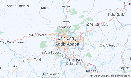 Mapa de Adis Abeba