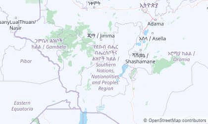 Mapa de Southern Nations, Nationalities