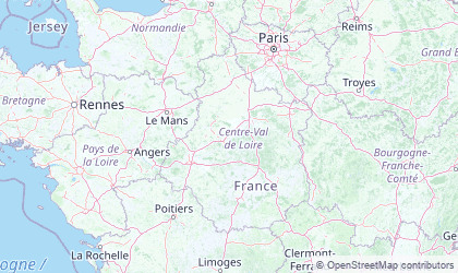 Mapa de Francia Centro