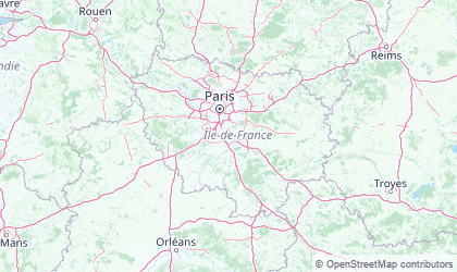 Mapa de Île-de-France