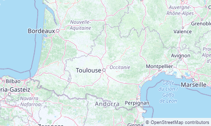 Mapa de Midi-Pyrénées