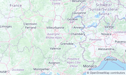 Mapa de Rhône-Alpes